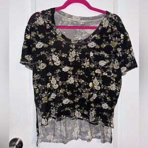 Black floral top